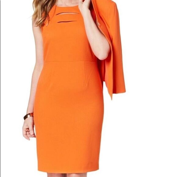 Kasper Sleeveless Knee Length Cutout Sheath Dress size 10P - Picture 1 of 7